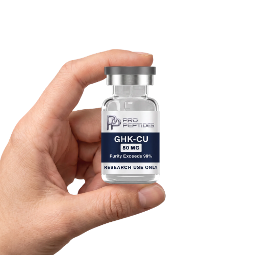 GHK-CU held in hand - Pro Peptides