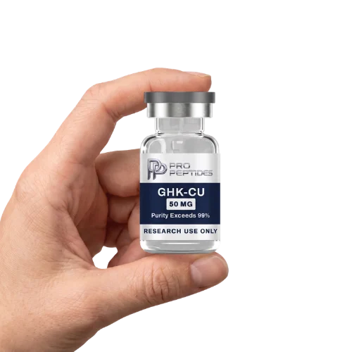 GHK-CU held in hand - Pro Peptides